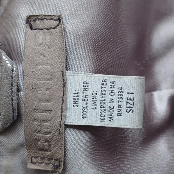 Chico’s silver leather jacket size 1 (8) - Picture 6 of 7